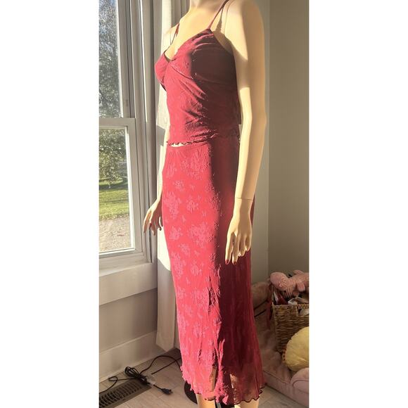 NWT Woman’s Red camisole top and maxi-length skirt No Boundaries 90s look Sm:S - Picture 5 of 16